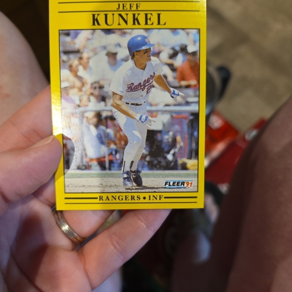 Fleer 91 Jeff Kunkel Baseball Card